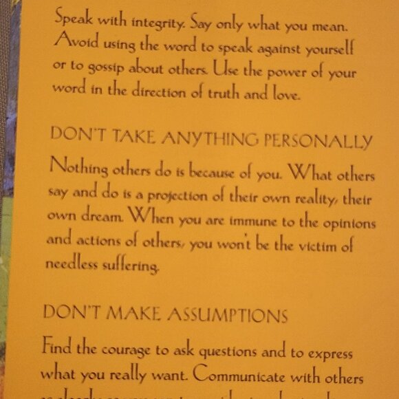 The Four Agreements A Practical Guide to Personal Freedom Wisdom Book Don Ruiz - Picture 13 of 16